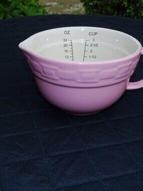 Longaberger Pink Ceramic Measuring Pitcher New